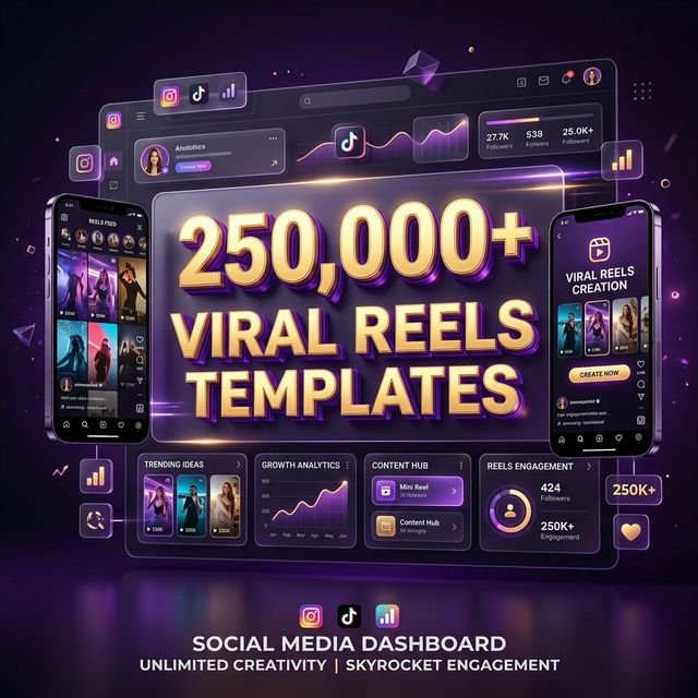 250,000 Viral Reels Templates